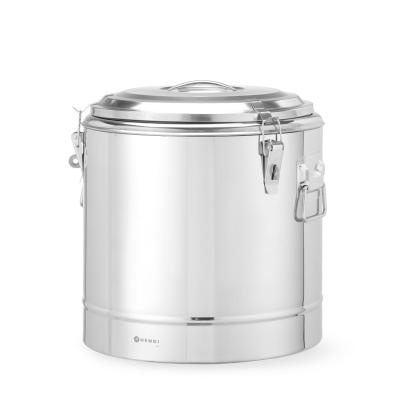 Termoska na přepravu potravin, HENDI, Kitchen Line, 31L, Stříbrná, ⌀400x(H)445mm | 708095
